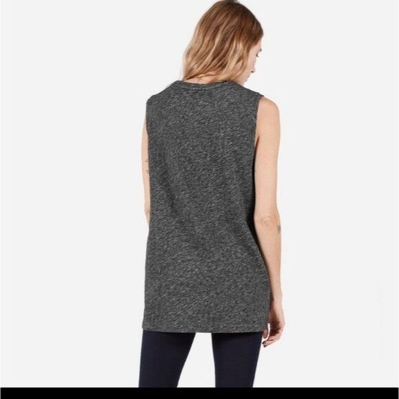 Everlane The Sweater Muscle Tank Cotton Wool Blend in charcoal Gray - Picture 2 of 11